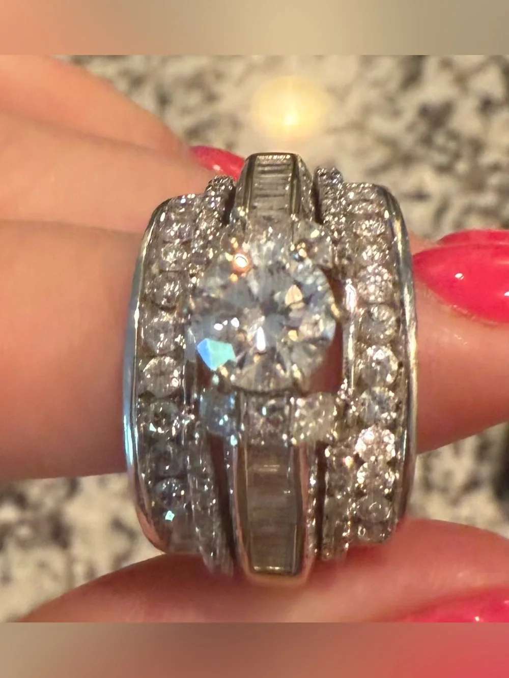 Diamond Bridal Set 14kt & 18kt appraised at $10,500